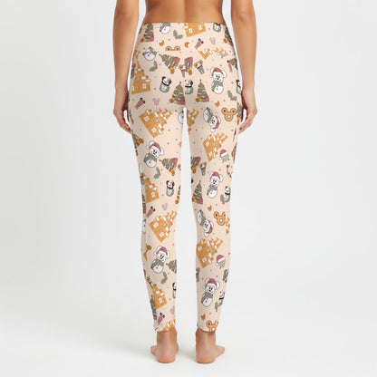 Cookie Castles & MM Snowmen Women's High Waist Leggings With Side Pocket