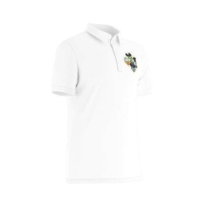 Not So Scary Monsters Panel Men's Stretch Collar Polo Shirt