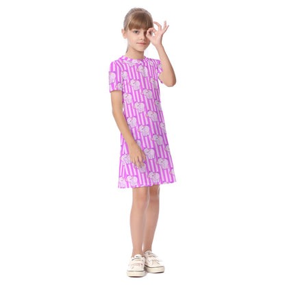 Striped Lumpy Kid's Short Sleeve Dress