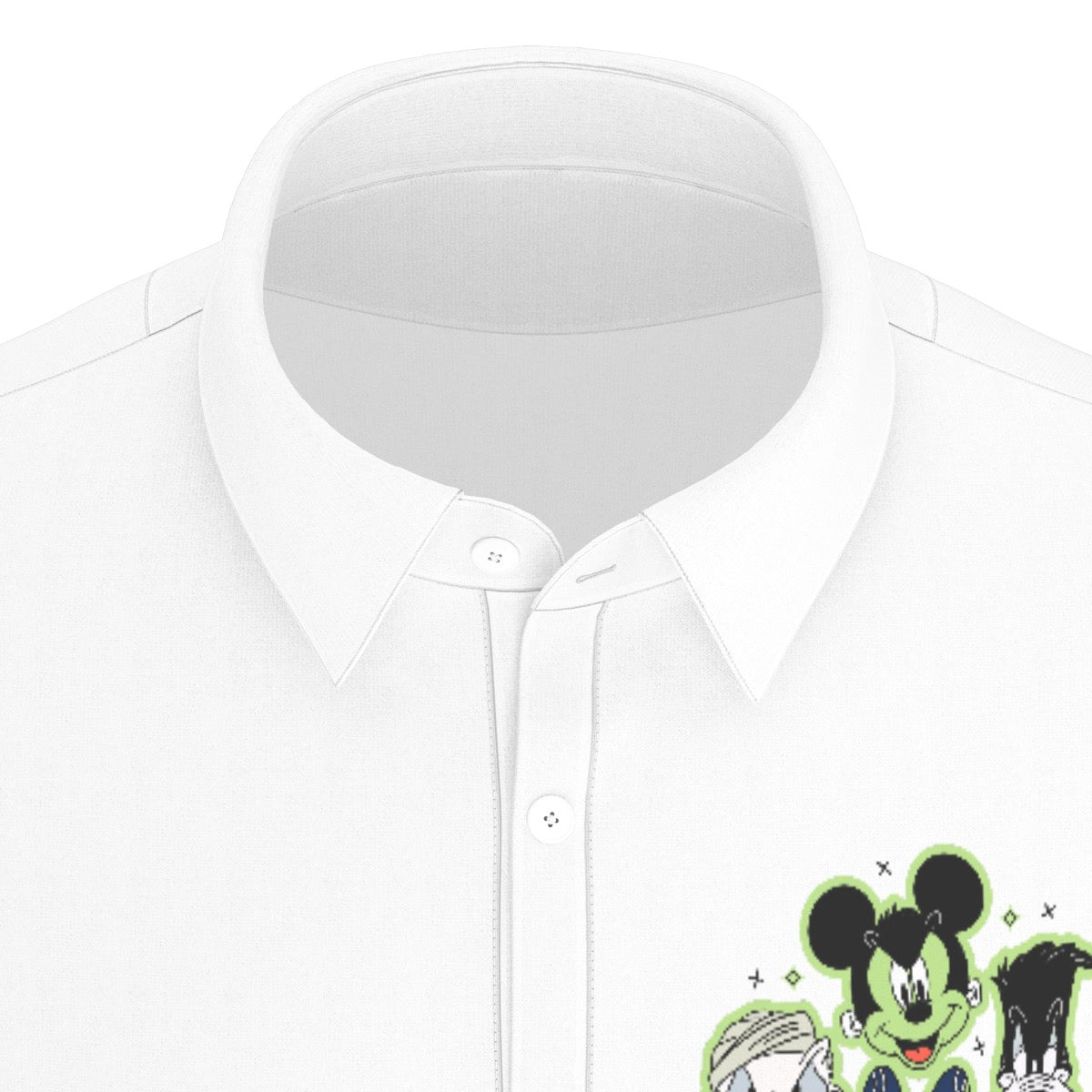 Not So Scary Monsters Panel Men's Stretch Collar Polo Shirt