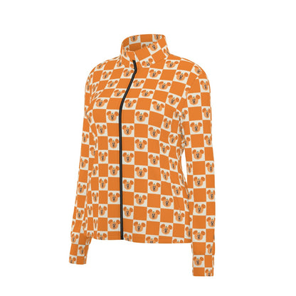 Preppy Pumpkin Women's Long Sleeve Thumbhole Jacket