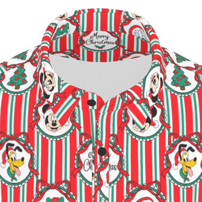 Classic Christmas Frames Men's Stretch Collar Polo Shirt