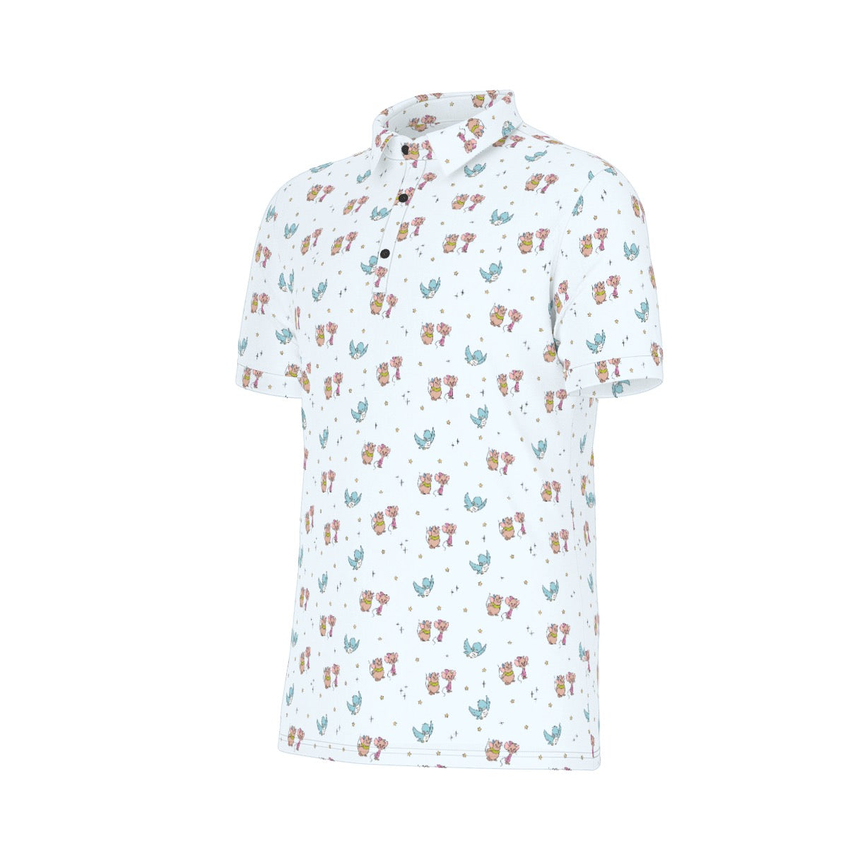 Cindy’s Friends Men's Stretch Collar Polo Shirt
