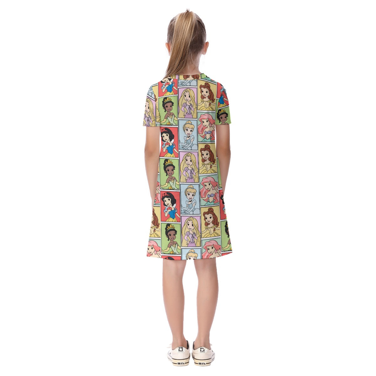 Princess Portrait Kid's Short Sleeve Dress