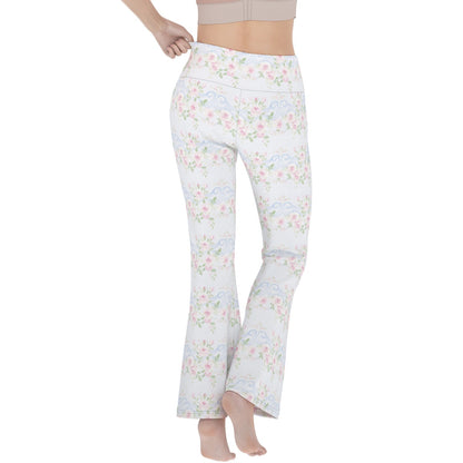 Grandmillenial Roses Women's Flare Yoga Pants