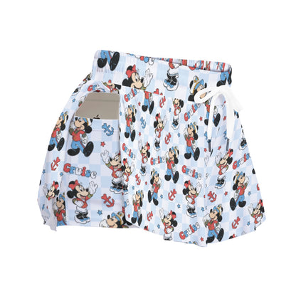 Checkered Cruising MM Women's Sport Skorts With Pocket