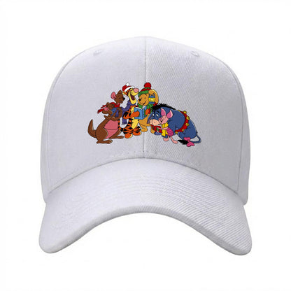 Festive Winnie and Friends Curved Brim Baseball Cap