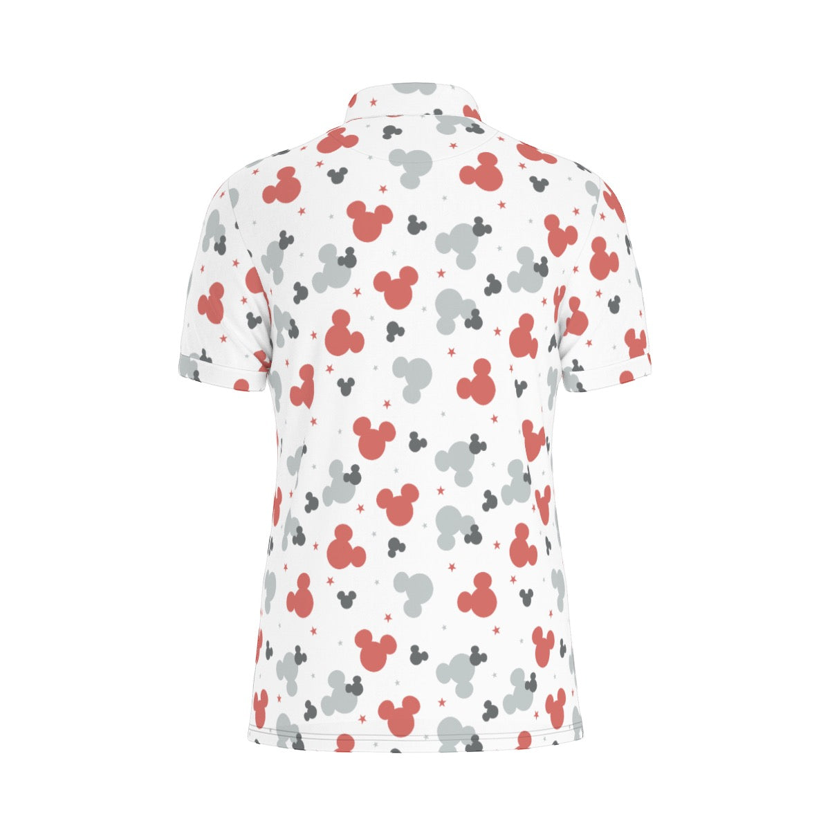 Red & Gray MM Men's Stretch Collar Polo Shirt