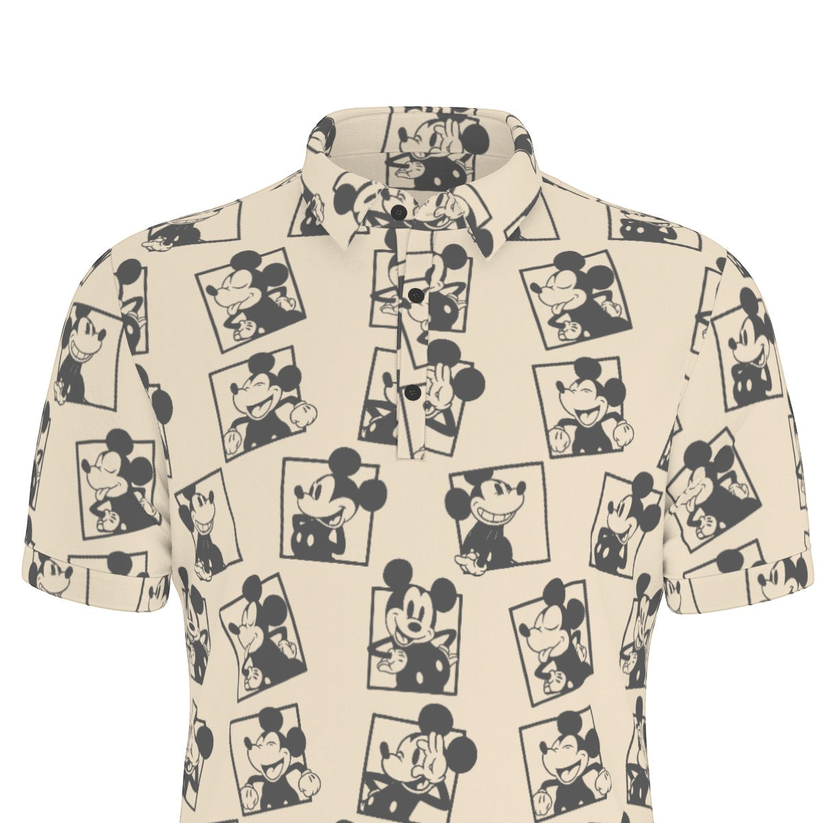 Vintage MM Squares Men's Stretch Collar Polo Shirt