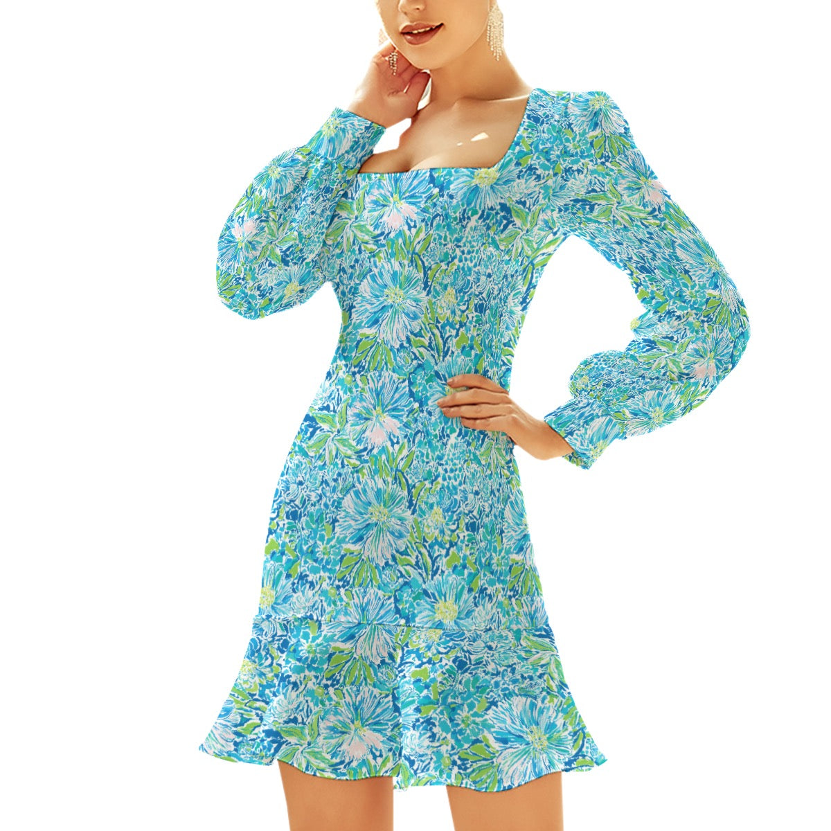 Sage Women's Ruffle Hem Skinny Dress