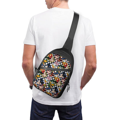 Checkered Friends chest bag