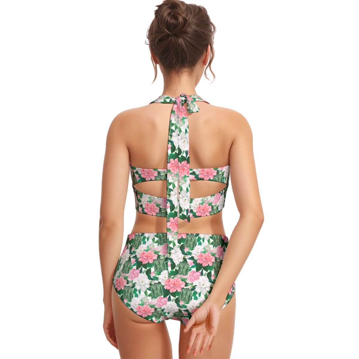 Masterful Women's Swimsuit Set With Halter