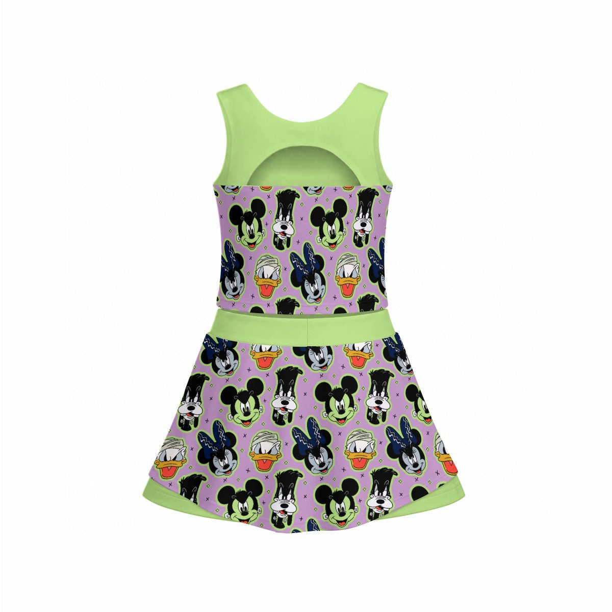 Not So Scary Monsters [purple] Women's Sports Tank & Skort Set