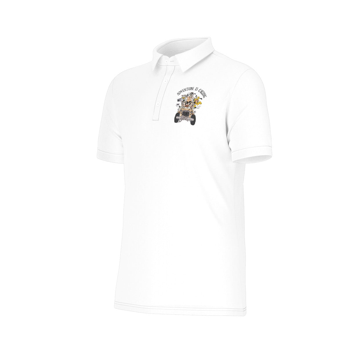 Adventure is Calling Safari Men's Stretch Collar Polo Shirt
