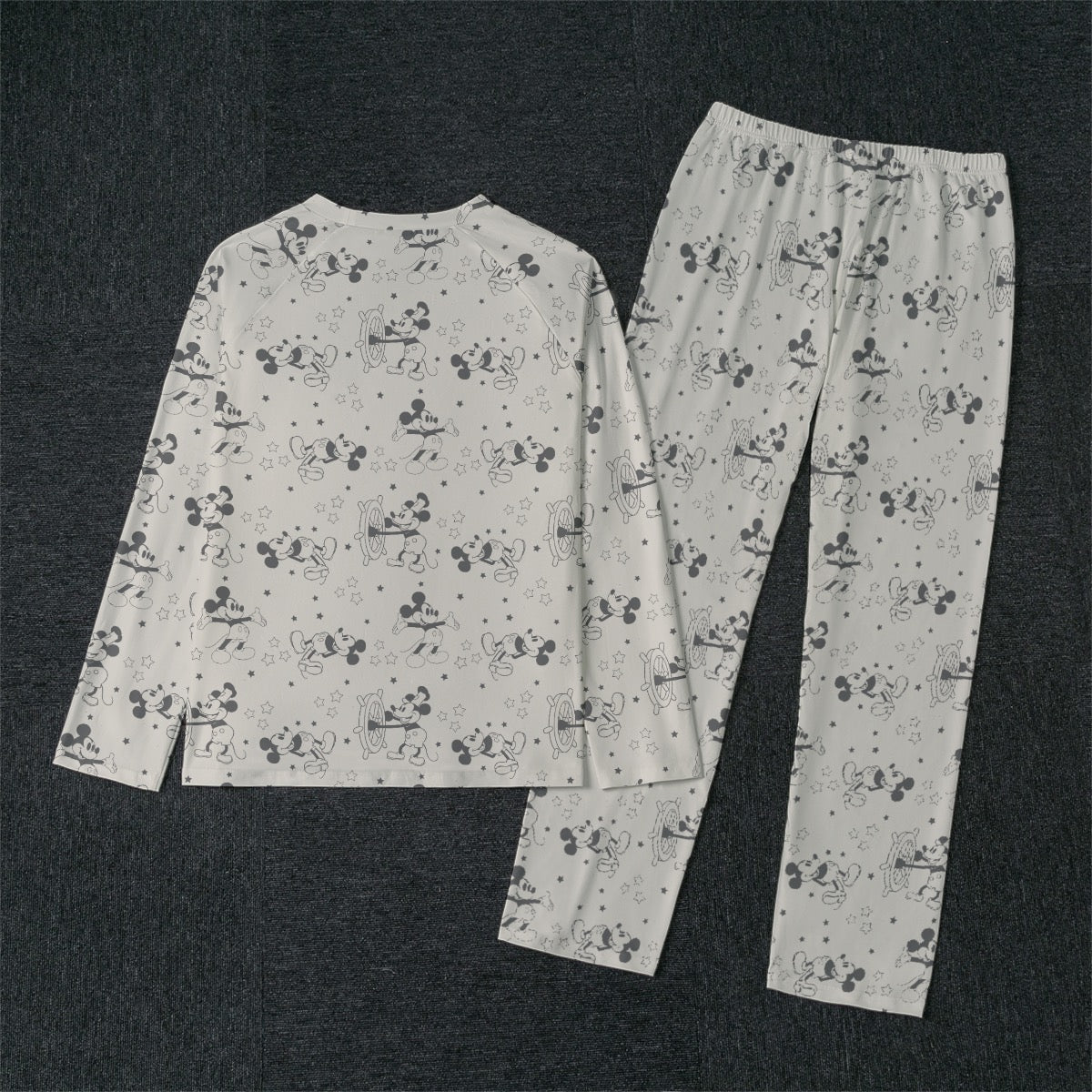 Vintage MM Men's Raglan Sleeve Pajamas With Wide Ankles