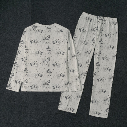 Vintage MM Men's Raglan Sleeve Pajamas With Wide Ankles