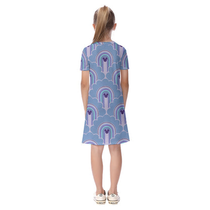 Retro MM Kid's Short Sleeve Dress