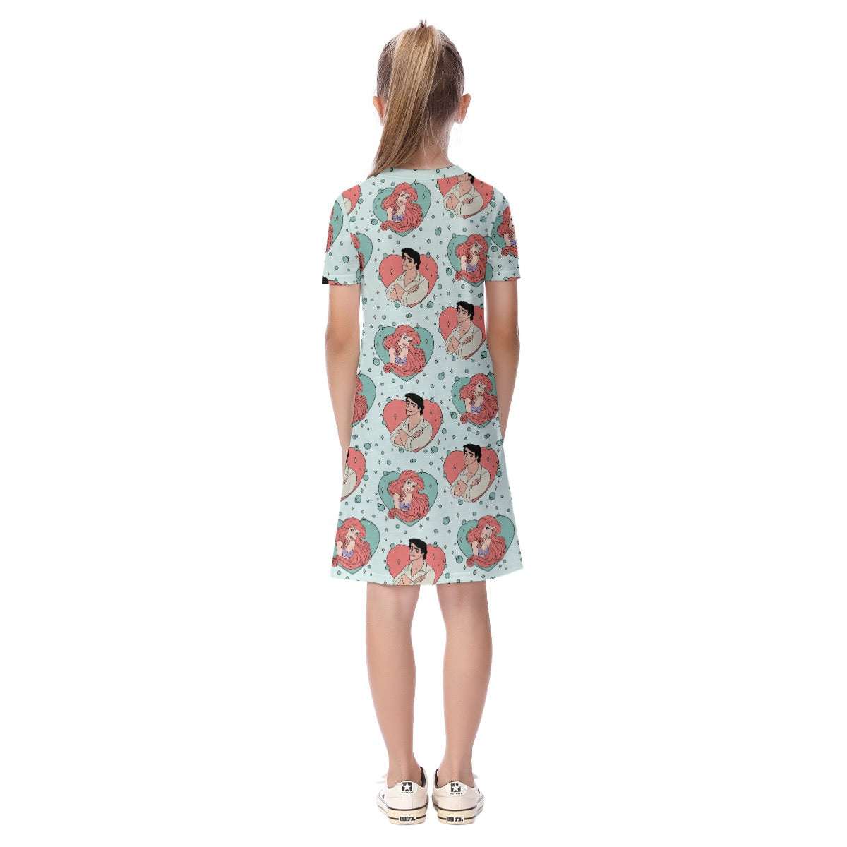 A Mermaid & Her Prince Kid's Short Sleeve Dress