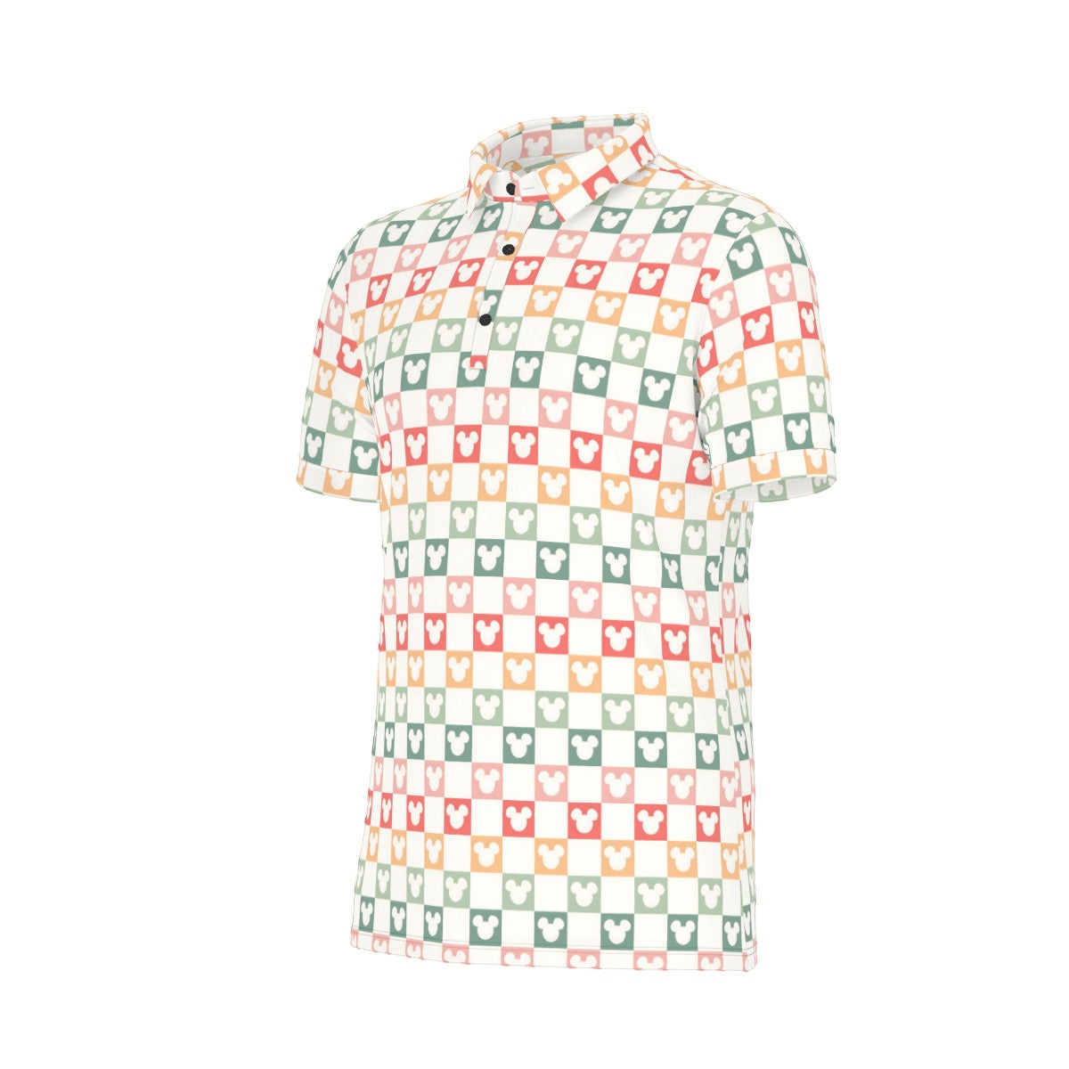 Colorful Check MM Men's Stretch Collar Polo Shirt