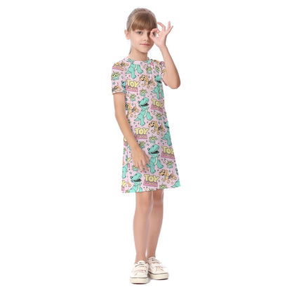 Pink Toys Kid's Short Sleeve Dress
