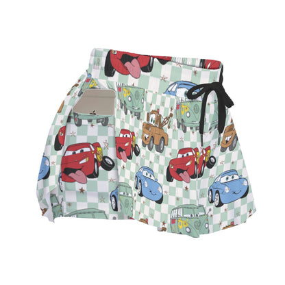 Cars Women's Sport Skorts With Pocket