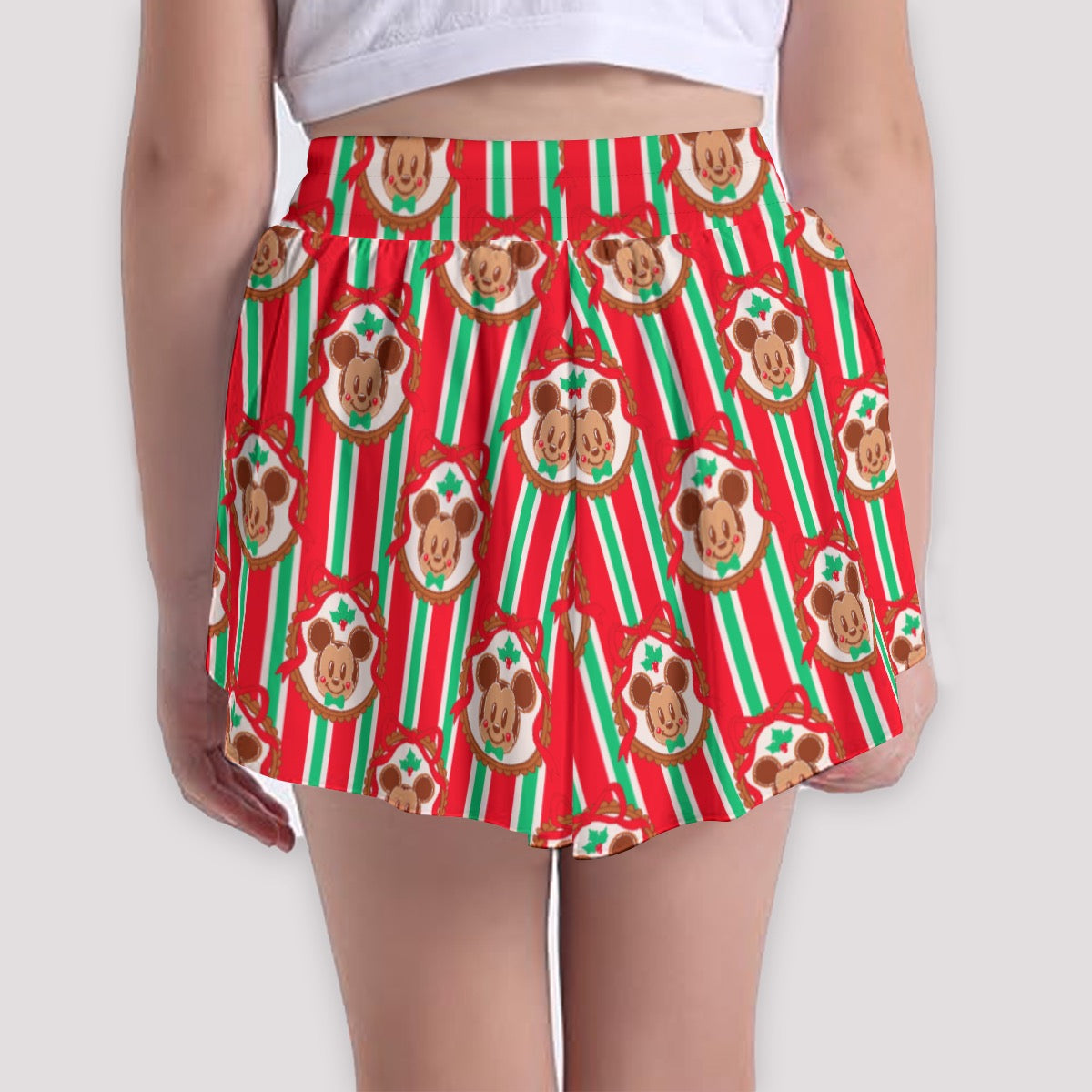 Christmas Cookie MM Stripe Girls' Sports Culottes