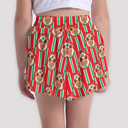 Christmas Cookie MM Stripe Girls' Sports Culottes