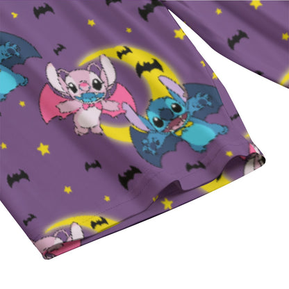 Batty Alien [purple] Women's T-shirt Set With Short Sleeve