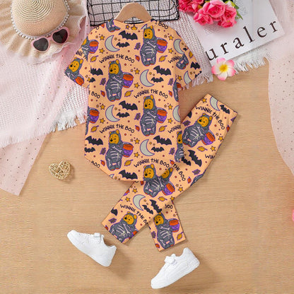 Winnie The Boo [orange] Kids' Casual Top and Pants Set