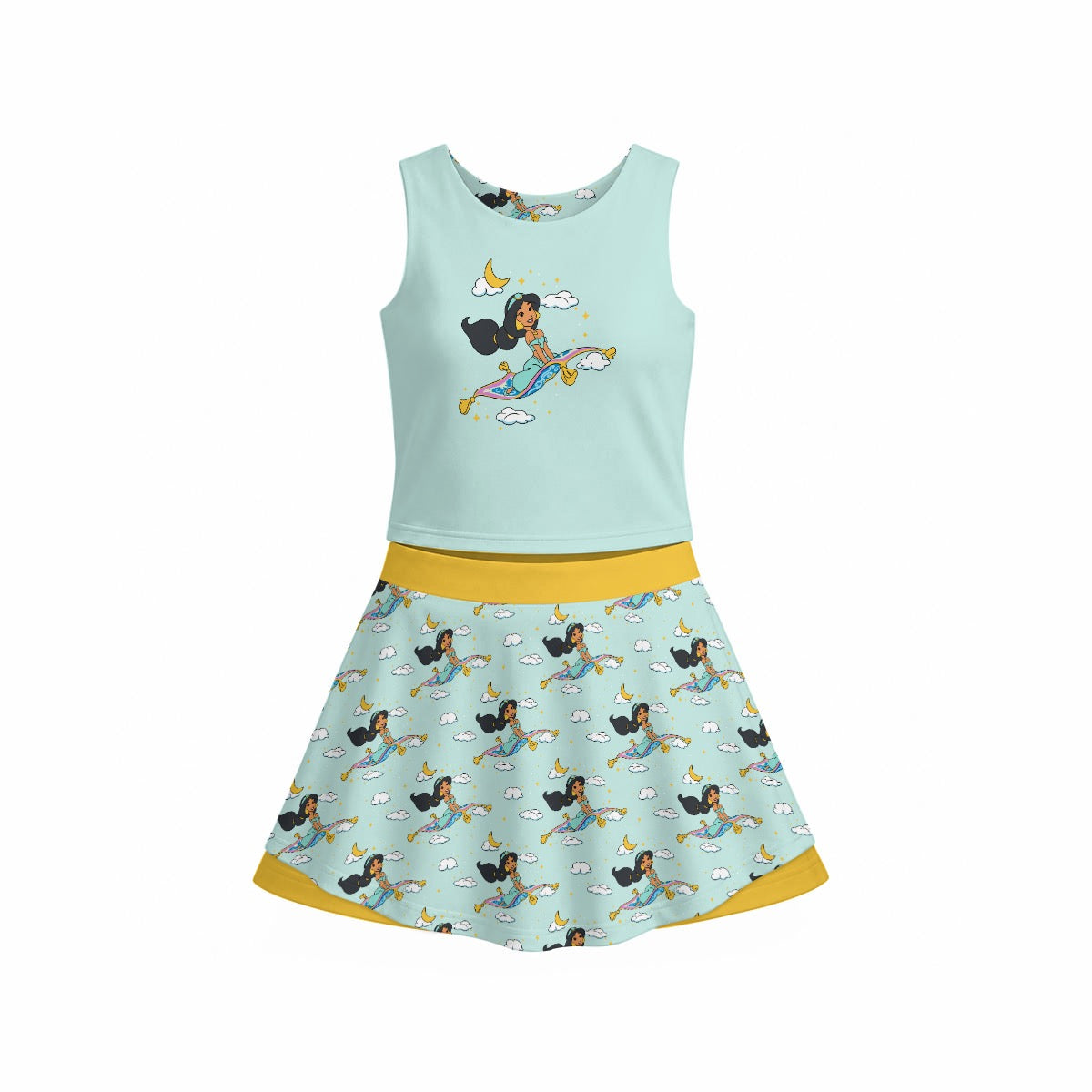 A Whole New World Women's Sports Tank & Skort Set