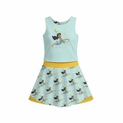 A Whole New World Women's Sports Tank & Skort Set