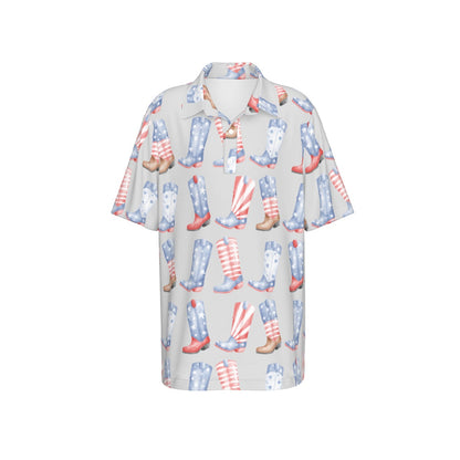Patriotic Boots Boy’s Polo Collar Jersey |210GSM