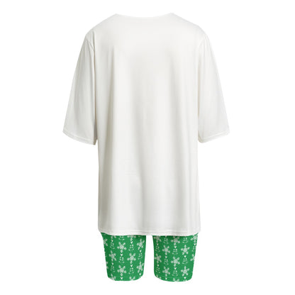 MM Christmas Trees Women's T-shirt Set With Short Sleeve