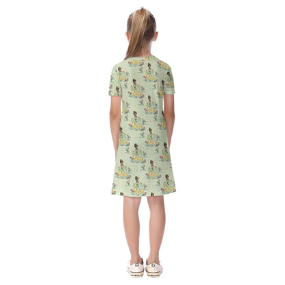 Tia [smaller print] Kid's Short Sleeve Dress