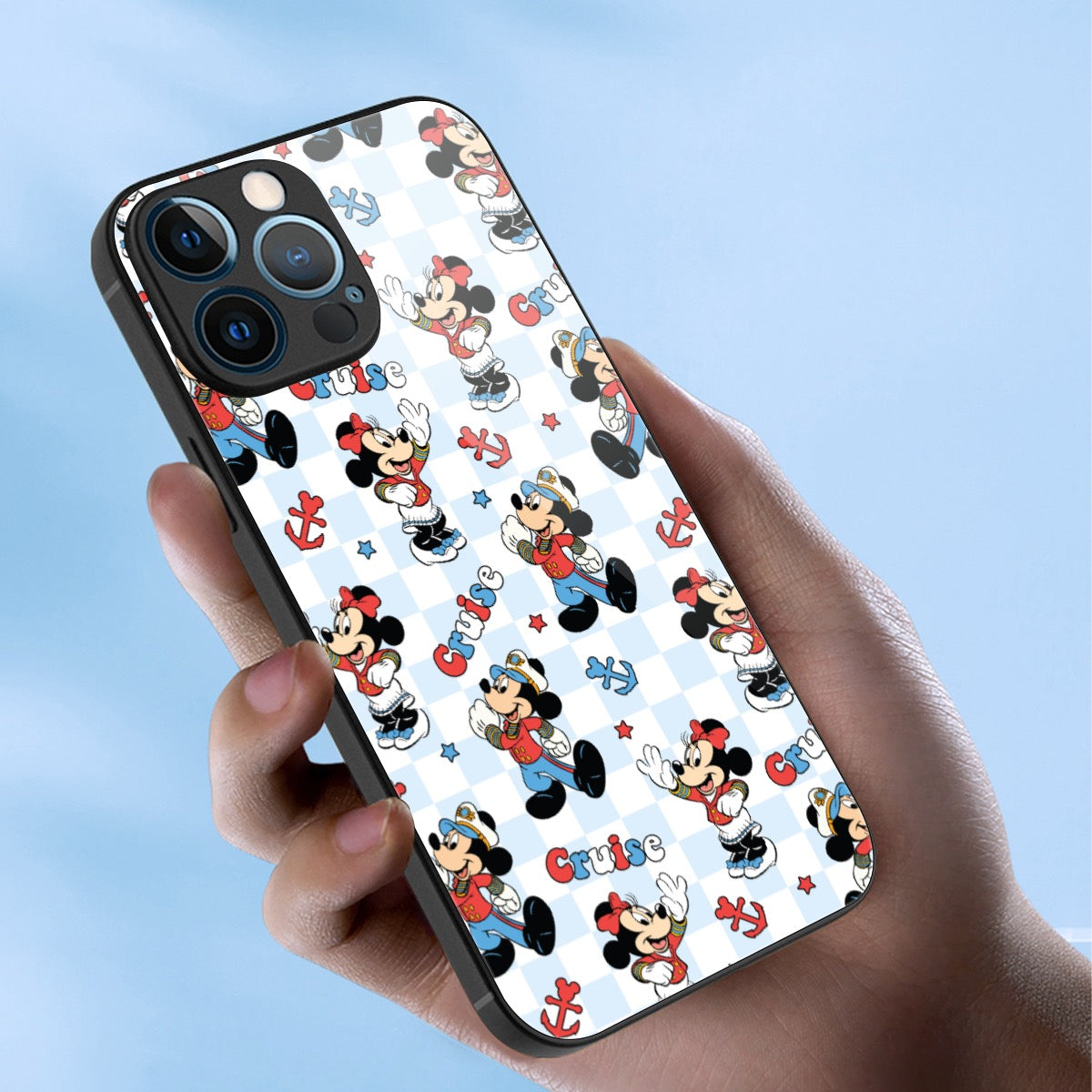 Checkered Cruising MM iPhone 13 Series Mobile Phone Case | Glass