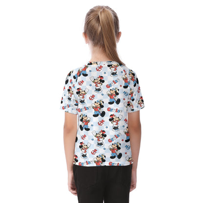 Checkered Cruising MM Kid's Raglan Sleeve T-shirt