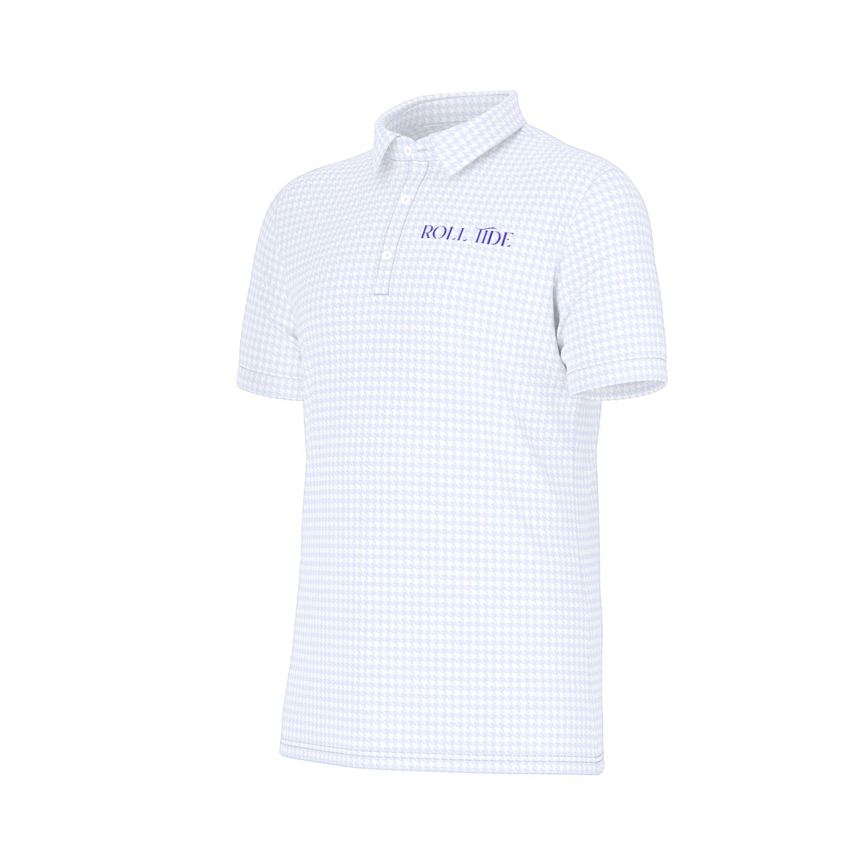Blue Herringbone Roll Tide Men's Stretch Collar Polo Shirt