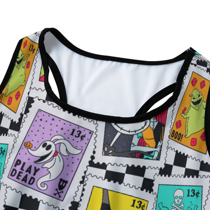 NBC Checkered Stamps Women's Sports Bra|210GSM