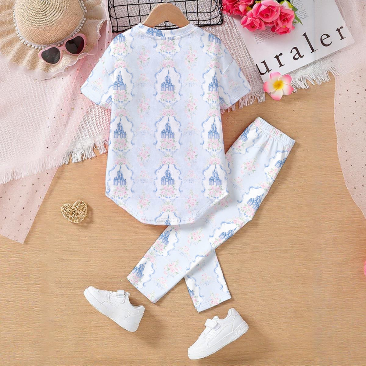 Grandmillenial Castle Kids' Casual Top and Pants Set