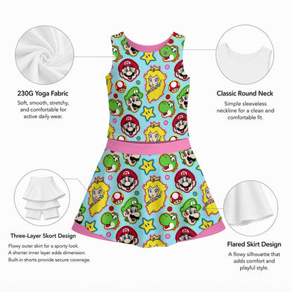 Super Brothers Girl's Tank & Skort Set