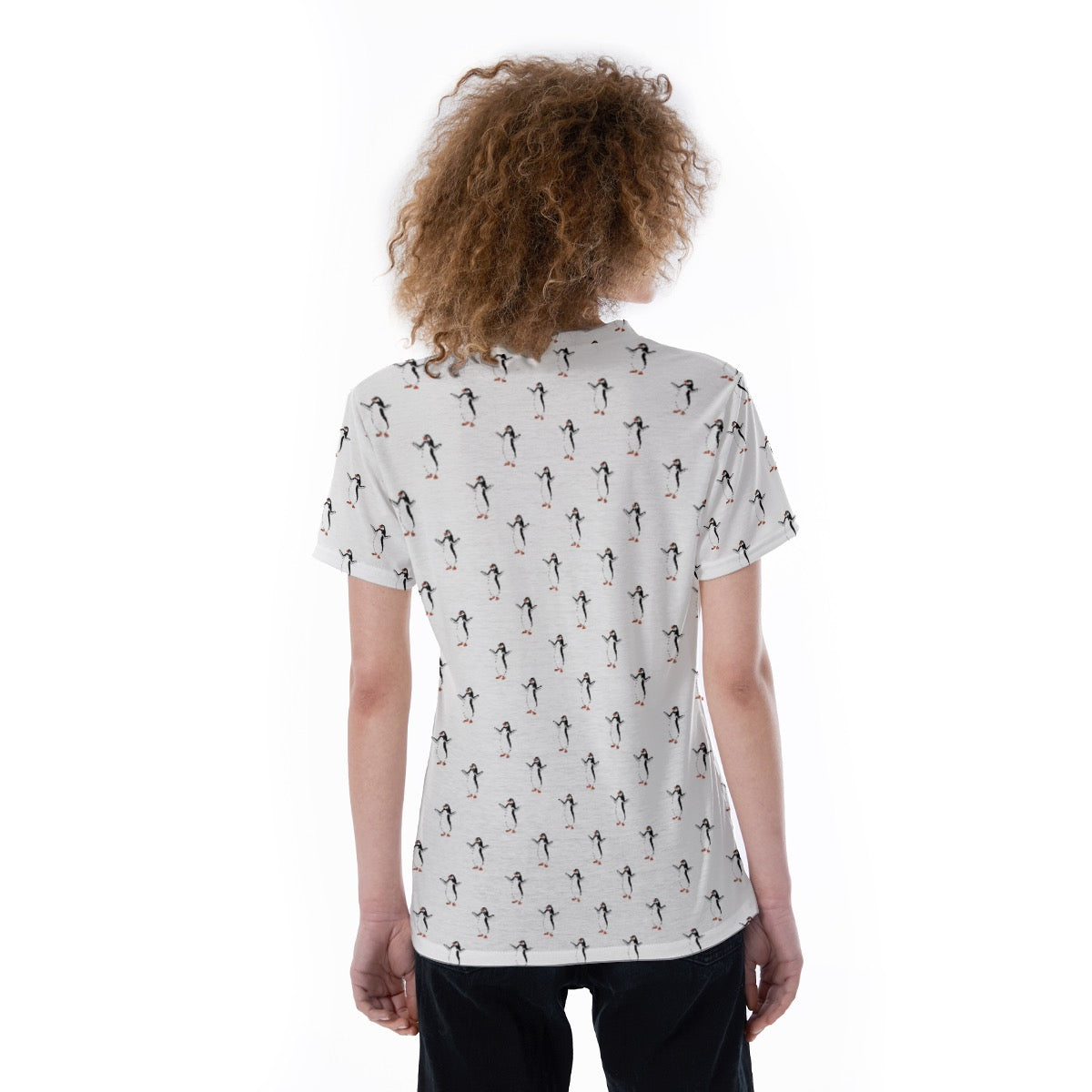 Mary’s Penguin Friends V-neck Women's T-shirt