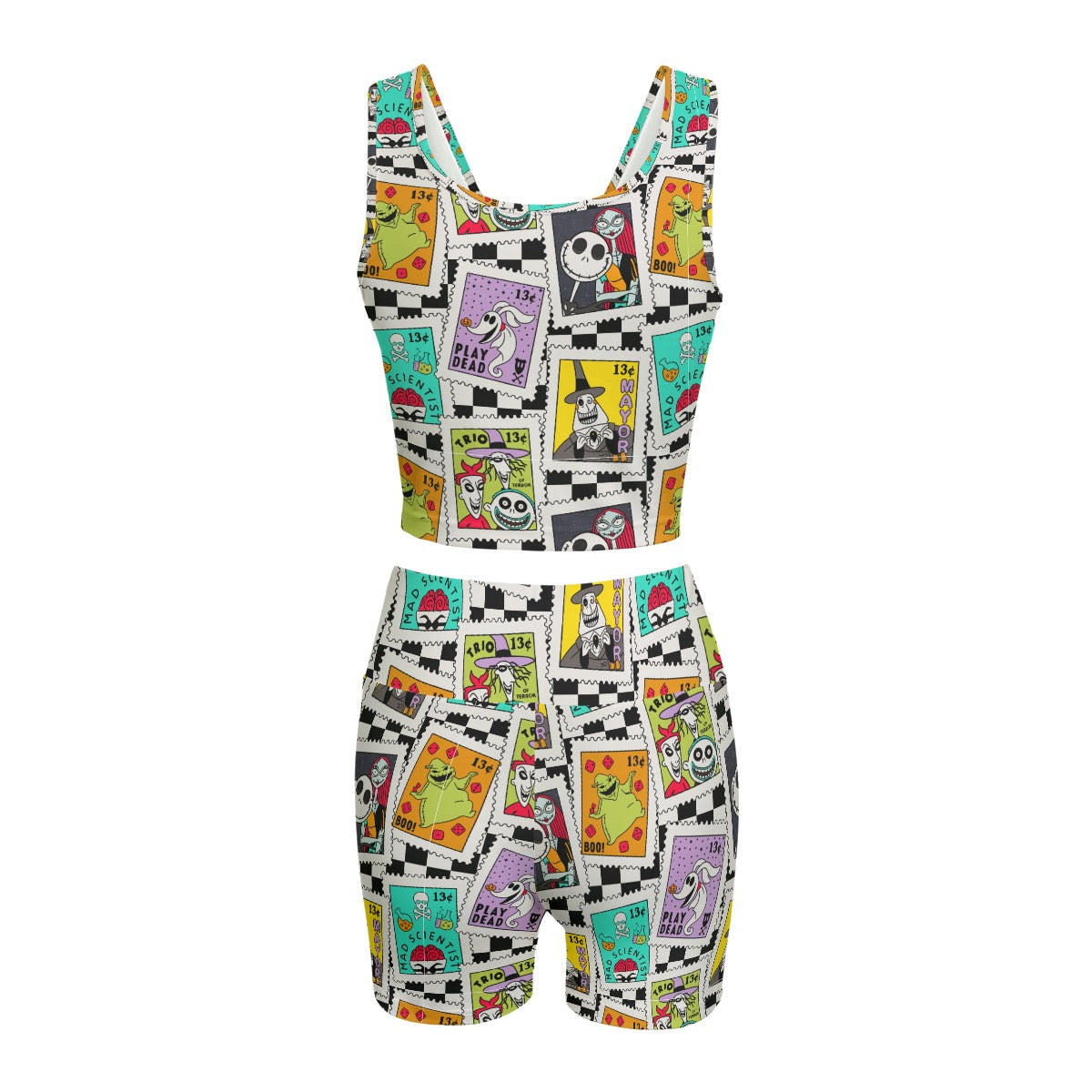 NBC Checkered Stamps Women's Yoga Set