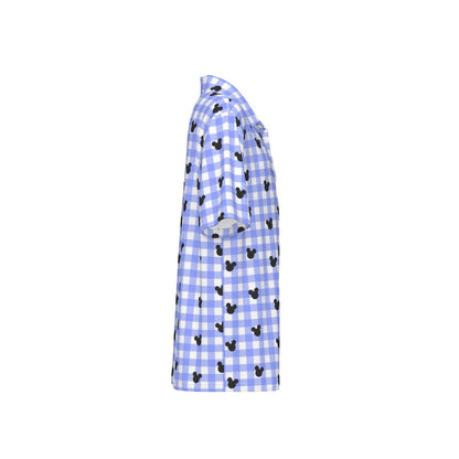 Bright Blue Gingham Boys Polo Collar Jersey |210GSM