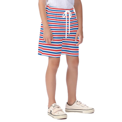RWB Stripe Kid's Beach Shorts