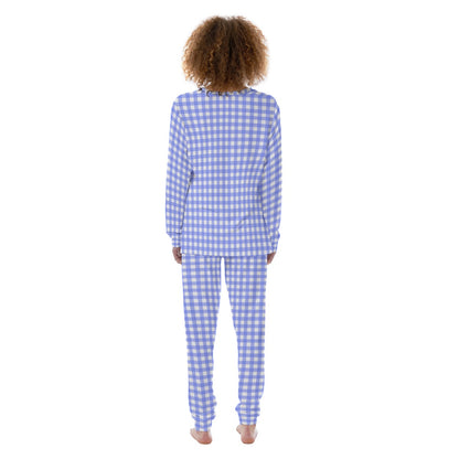 Bright Blue Gingham Women's Pajamas