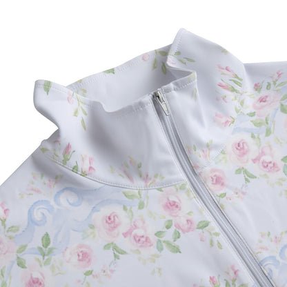 Grandmillenial Roses Women's Stand-up Collar T-shirt