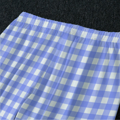 Bright Blue Gingham Women's Sleep Pajamas