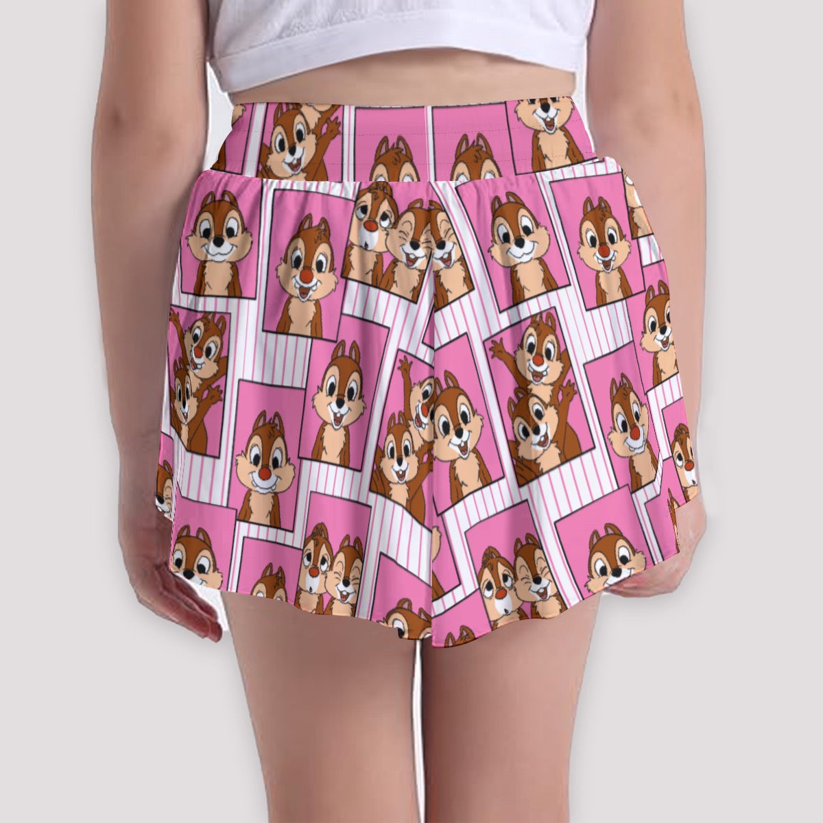 Chipmunks [pink stripe] Girls' Sports Culottes