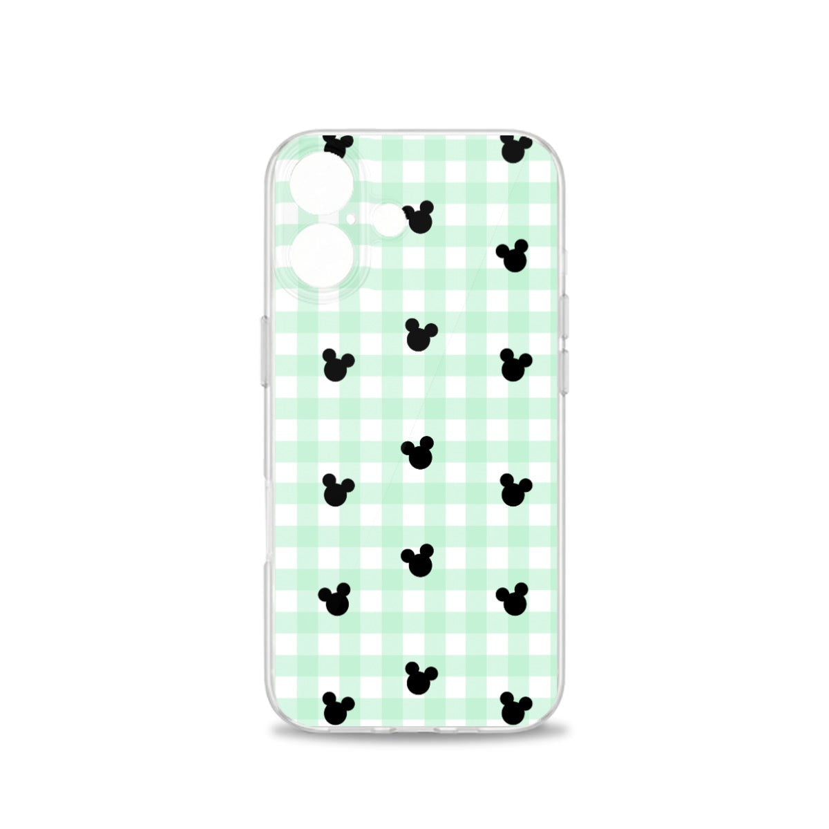 Green Gingham iPhone 16 Series Mobile Phone Case