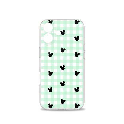 Green Gingham iPhone 16 Series Mobile Phone Case